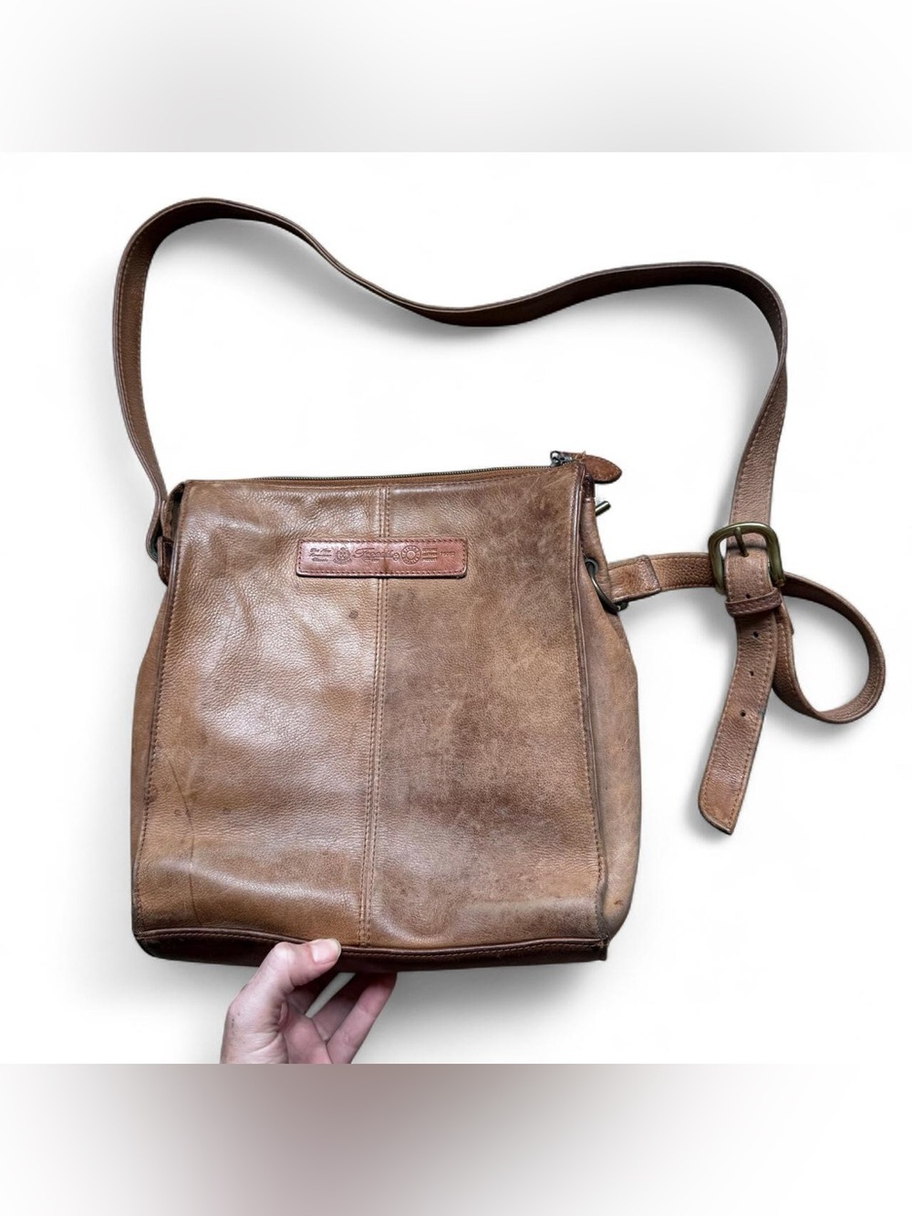 Vintage Fossil 1954 Classic Leather Crossbody Bag - Picture 4 of 8